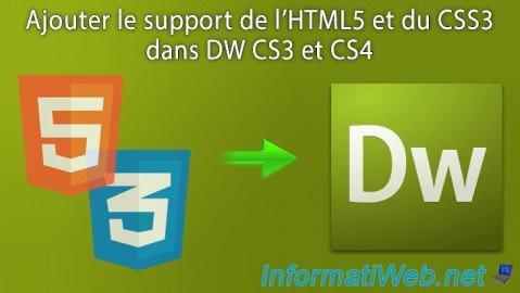 Ajouter le support de l'HTML5 et du CSS3 dans DW CS3 et CS4