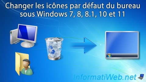 Changer les icônes par défaut du bureau sous Windows 7, 8, 8.1, 10 et 11