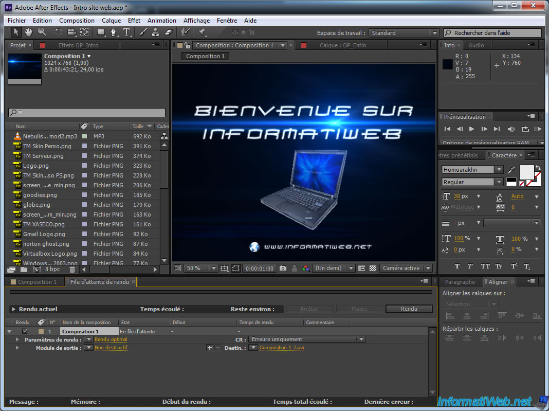 Export a big Adobe After Effect animation in SWF via Adobe Flash - Others - Tutorials - InformatiWeb Export a big Adobe After Effect animation in SWF via Adobe Flash - Others - Tutorials - InformatiWeb