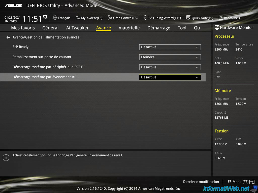 Schedule boot of your computer with a RTC event (or alarm) BIOS