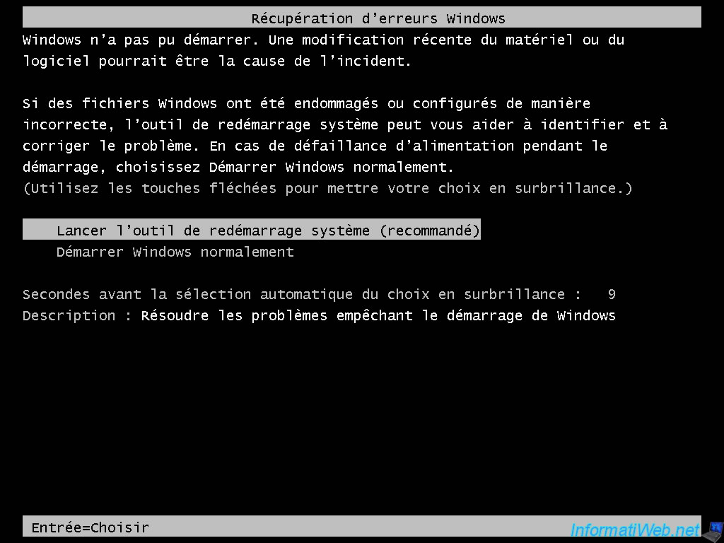 Reparer Le Demarrage De Windows Vista Et 7 Boot Mbr Systeme De Fichiers Windows Tutoriels Informatiweb