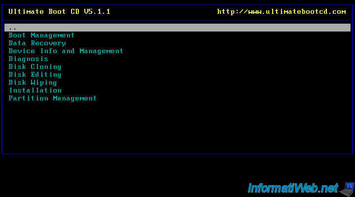 Presentation Of Ultimate Boot Cd Features Articles Tutorials Informatiweb