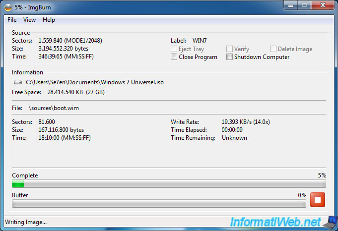 instal windows 7 with universal usb installer