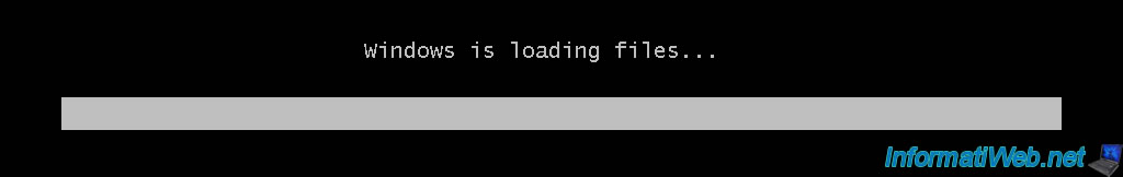 Loading com file. Windows is loading files.