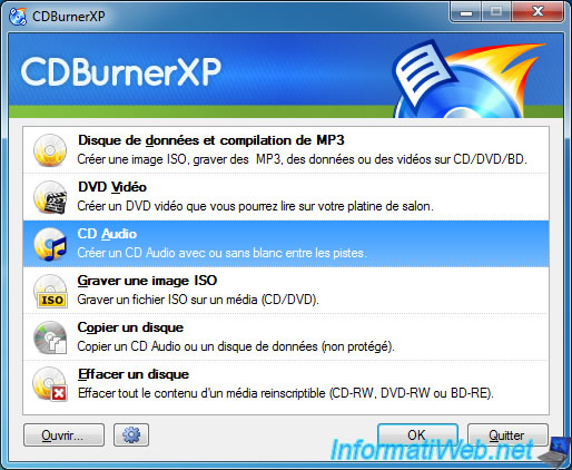 Graver un CD de musique, un CD/DVD de données ou un CD/DVD depuis