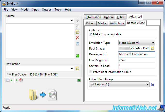 créer windows 7 iso fichier d'image windows installer