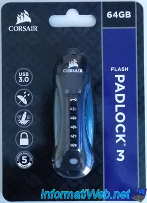 bølge Arena Nebu Corsair Flash Padlock 3 - Secure USB key with hardware encryption -  Articles - Tutorials - InformatiWeb