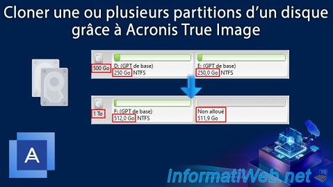 Acronis True Image - Cloner une partition spécifique