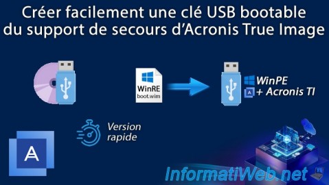 Créer facilement une clé USB bootable du support de secours d'Acronis True Image (Cyber Protect Home Office)