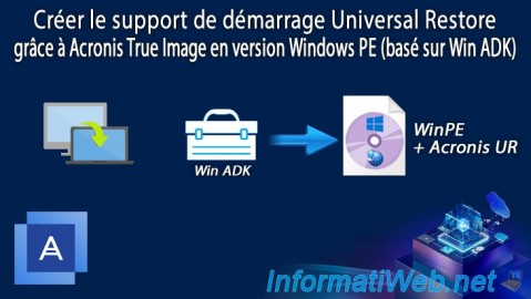 Acronis True Image - Support Universal Restore - Créer le support (version Win PE basé sur Win ADK)