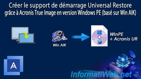 Acronis True Image - Support Universal Restore - Créer le support (version Win PE basé sur Win AIK)