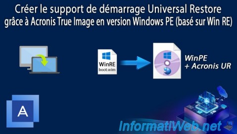 Acronis True Image - Support Universal Restore - Créer le support (version Win PE basé sur Win RE)
