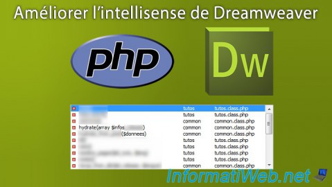 Améliorer l'intellisense de Dreamweaver pour prendre en compte les fichiers inclus