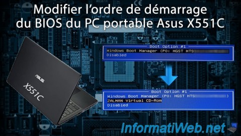 Asus X551C - Modifier l'ordre de démarrage de son BIOS