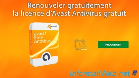Avast Antivirus gratuit - Renouvellement gratuit