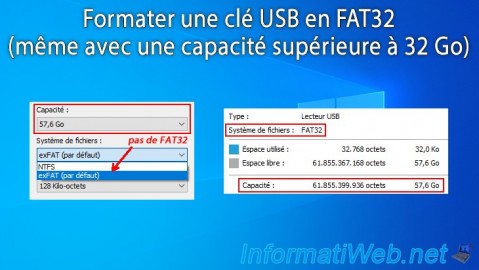 Formater une clé USB en FAT32 (même avec une capacité supérieure à 32 Go)