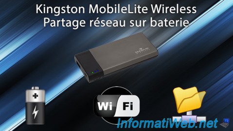 Kingston MobileLite Wireless - Partage réseau sur baterie et batterie USB