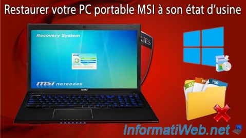 MSI - Restaurer votre PC portable à l'état d'usine