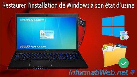 Restaurer l'installation de Windows de votre PC portable MSI à son état d'usine