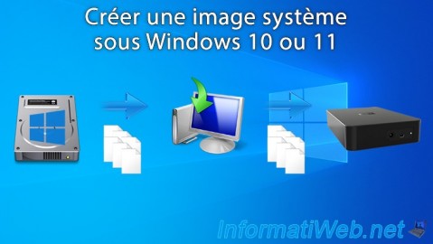 Créer une image système de Windows 10 ou Windows 11 et la restaurer depuis Windows ou depuis son DVD d'installation