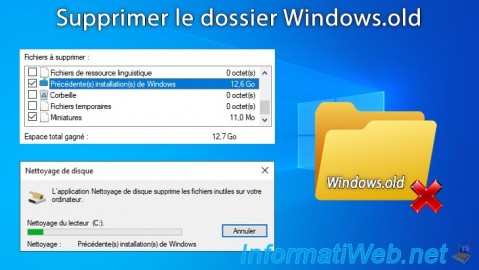Windows 10 - Supprimer le dossier Windows.old