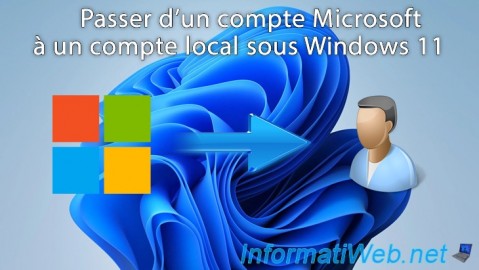 Passer d'un compte Microsoft à un compte local sous Windows 11