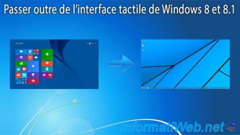 Windows 8 / 8.1 - Passer outre de l'interface tactile de Windows
