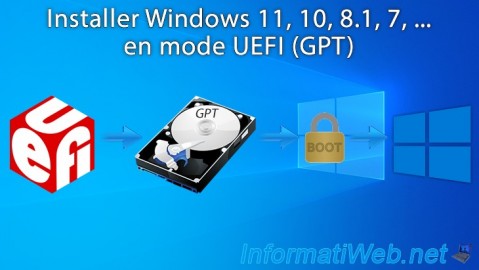 Installer Windows 11, 10, 8.1, 7, ... en mode UEFI (GPT)