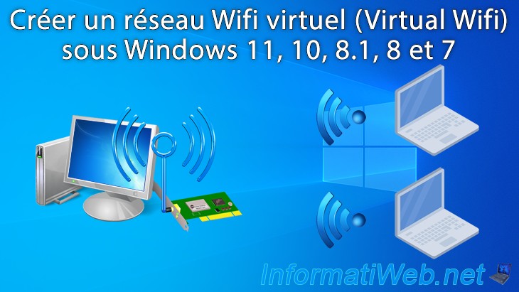 Créer un réseau Wifi virtuel (Virtual Wifi) sous Windows 11, 10, 8.1, 8