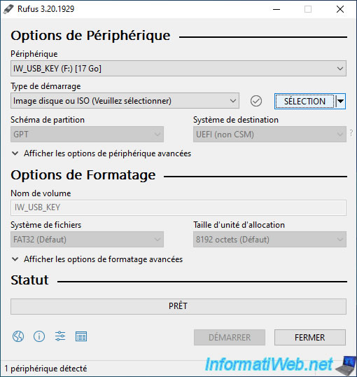 Clé USB d'installation de Windows 11 version 21H2